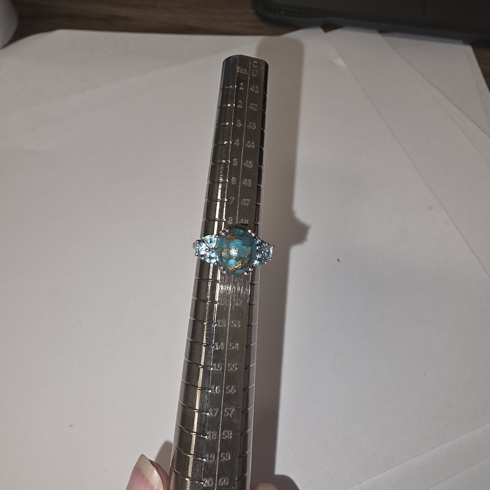 Dazzling Blue and Gold Women's Ring